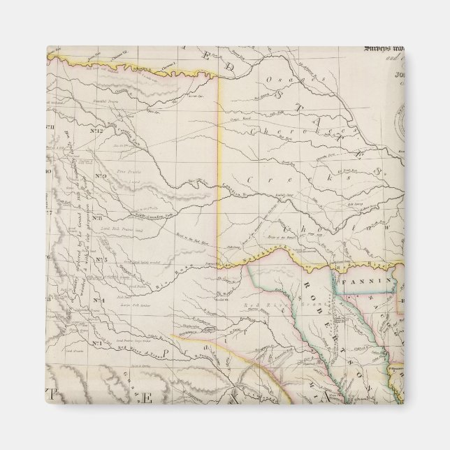Aimant Carte du Texas (Devant)
