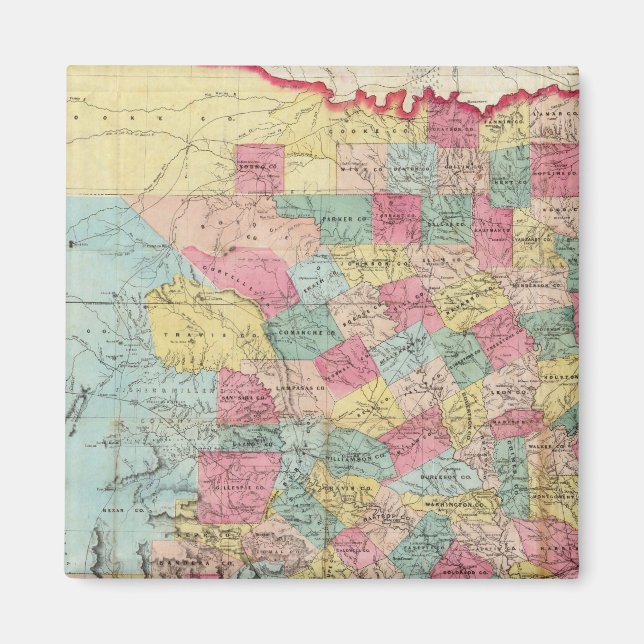 Aimant Carte du Texas de Cordova (Devant)