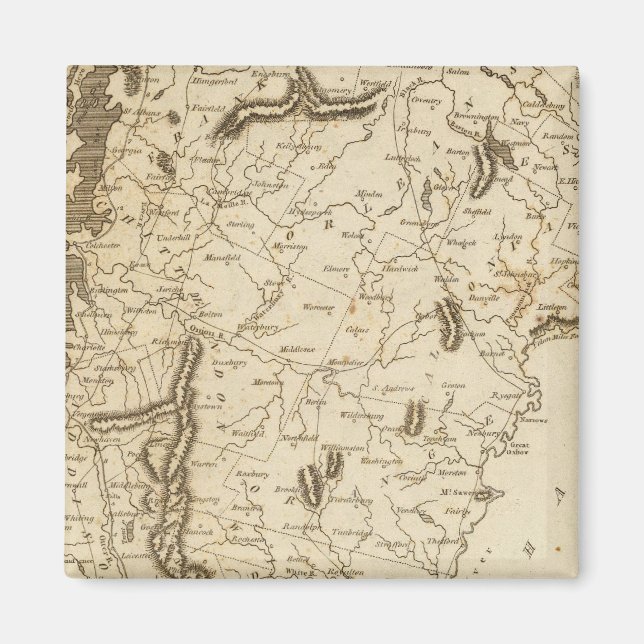Aimant Carte du Vermont par Arrowsmith (Devant)