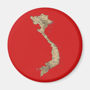 Aimant Carte du Vietnam