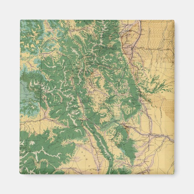 Aimant Carte économique du Colorado (Devant)