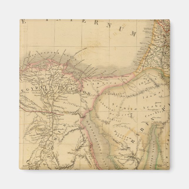 Aimant Carte Égypte, Palestine et Arabie (Devant)