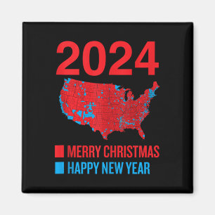 Aimant Carte électorale 2024 exacte Joyeux Noël Joyeux N