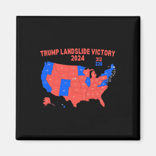 Aimant Carte électorale 2024 Trump 312 Trump Landslide