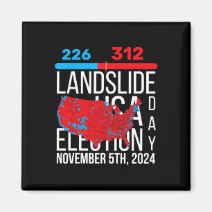 Aimant Carte électorale 2024 Vote final 312 Trump Landsli