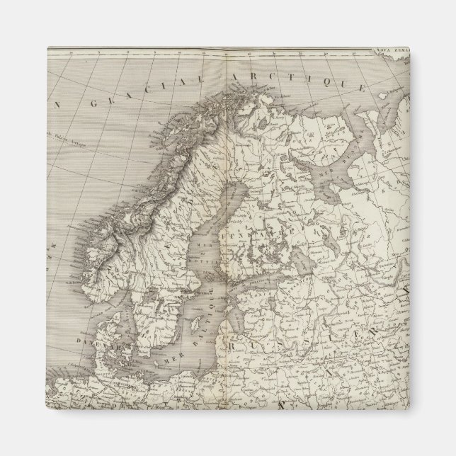 Aimant Carte Europe non colorée (Devant)