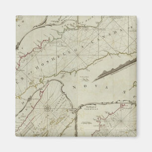 Aimant Carte exacte de la rivière St Laurence