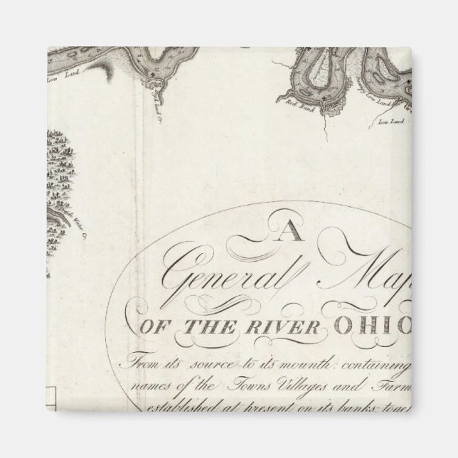 Aimant Carte Générale De La Rivière Ohio (Devant)