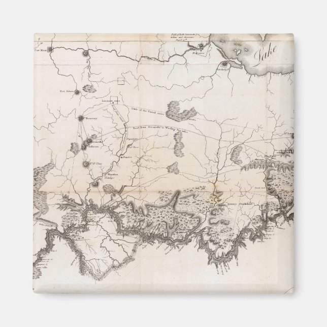 Aimant Carte générale du cours de l'Ohio (Devant)