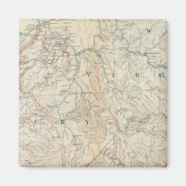 Aimant Carte géographique VI (Devant)