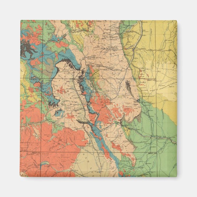 Aimant Carte géologique générale du Colorado (Devant)