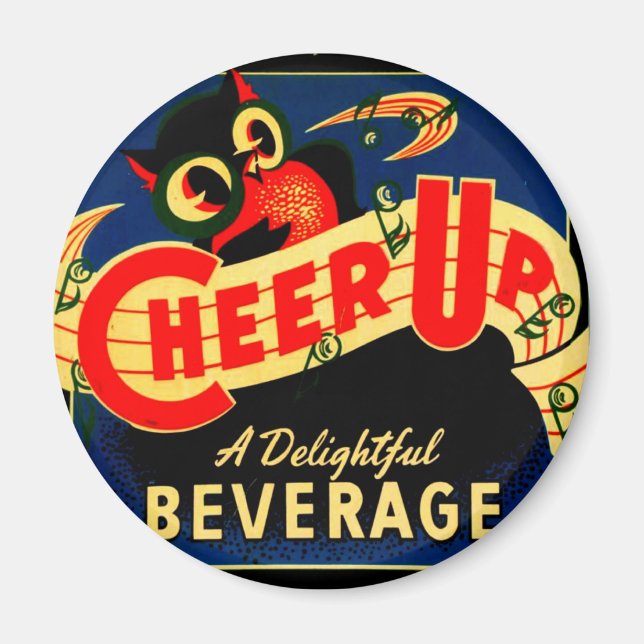 Aimant Carte graphique de l'inscription publicitaire de l (Devant)