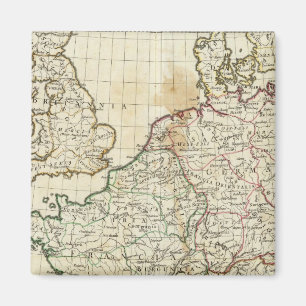 Aimant Carte gravée de l'Europe