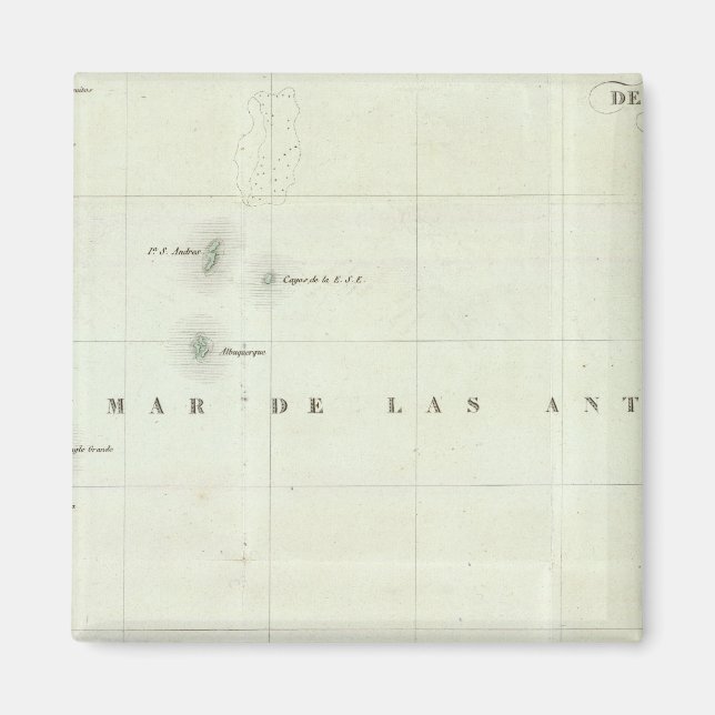 Aimant Carte gravée du Panama (Devant)