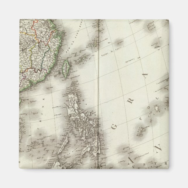 Aimant Carte gravée en Chine (Devant)