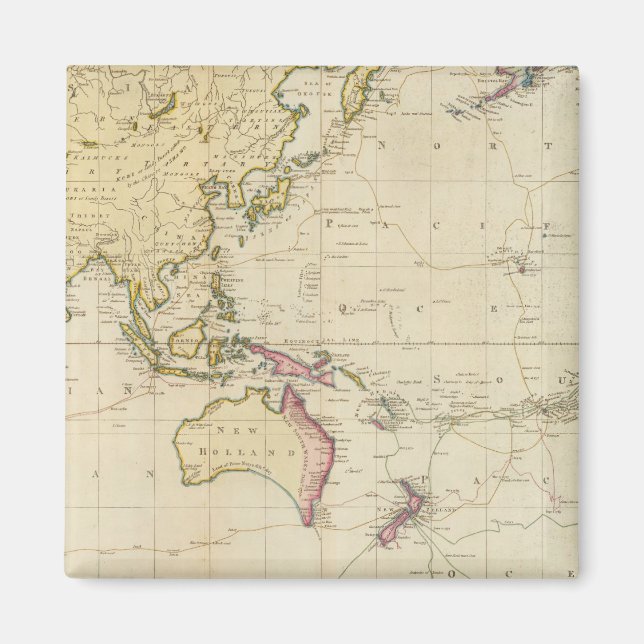 Aimant Carte historique du graphique général (Devant)