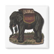 Carte Jumbo Circus Elephant Retro Die-Cut vintage