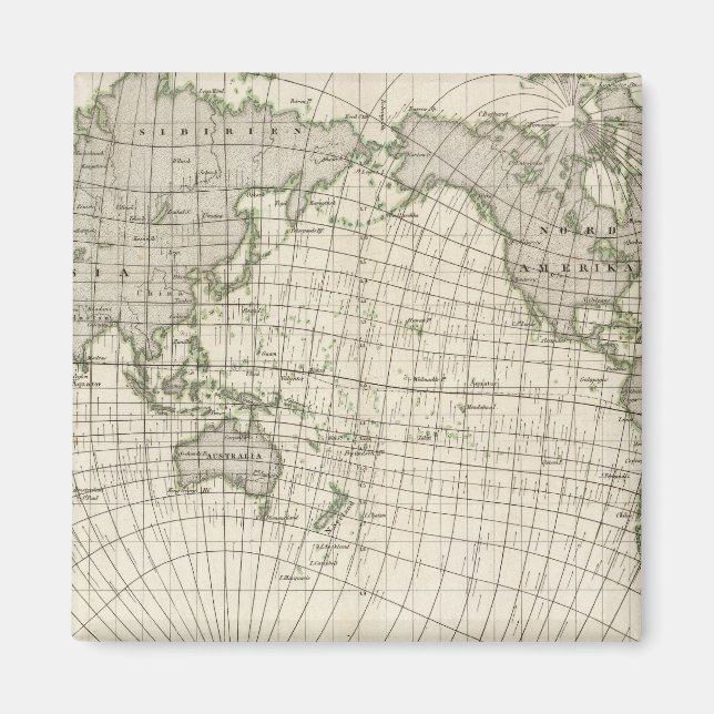 Aimant Carte magnétique du monde (Devant)