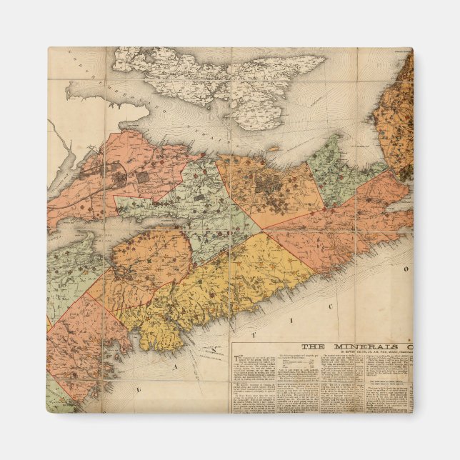 Aimant Carte minérale de l'église de la Nouvelle-Écosse (Devant)