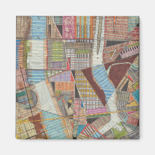 Aimant Carte moderne de New York II