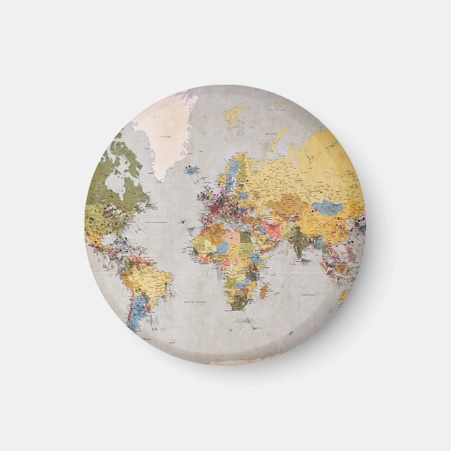 Aimant carte mondiale (Devant)