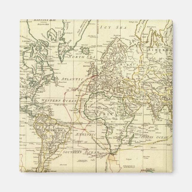 Aimant Carte mondiale 5 (Devant)