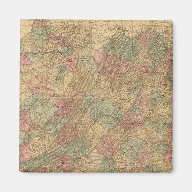 Aimant Carte officielle de l'État de Virginie par Lloyd (Devant)