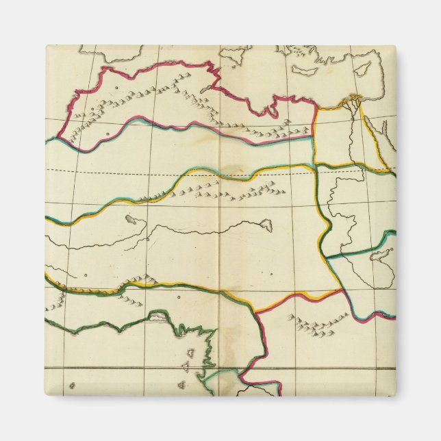 Aimant Carte plate Afrique (Devant)