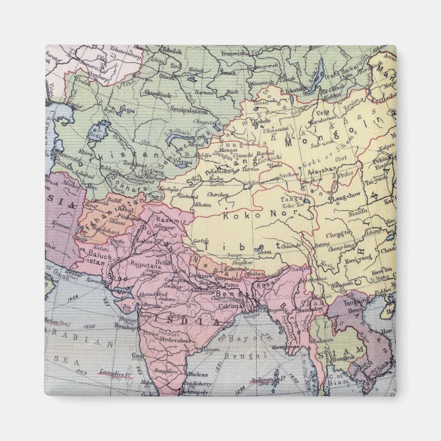 Aimant Carte politique | Asie (Devant)