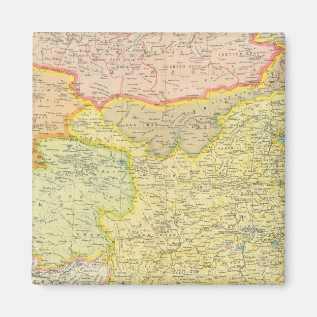 Aimant Carte politique chinoise (Devant)