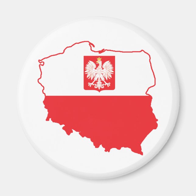 Aimant Carte Pologne En Polonais (Devant)