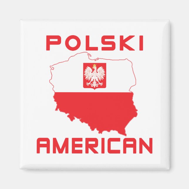 Aimant Carte Polski américaine (Devant)