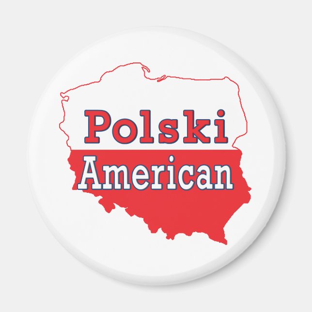 Aimant Carte Polski américaine (Devant)
