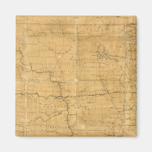 Aimant Carte postale du territoire du Dakota