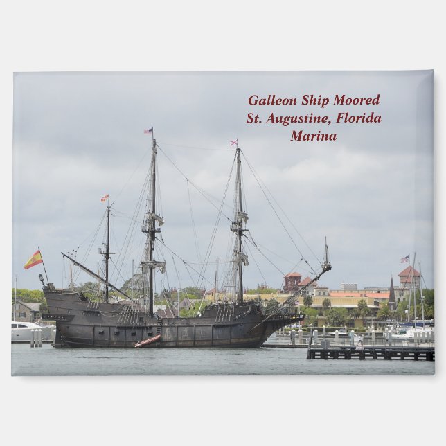 Aimant Carte postale espagnole Galleon Ship Holiday (Recto)