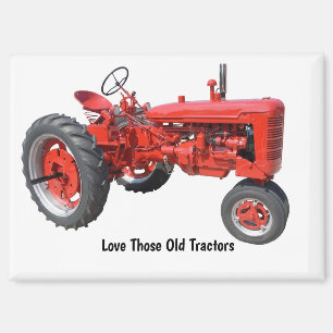 Aimant Carte postale Love Those Old Tractors