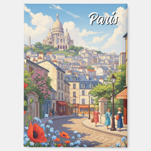 Aimant Carte postale Paris Montmartre