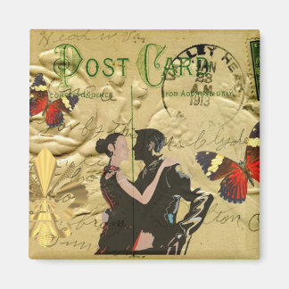 Aimant Carte postale Paris Tango vintage