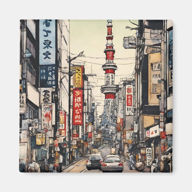 Aimant Carte postale Tokyo (2) (Devant)