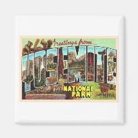 Carte postale Vintage de Yosemite National Park Ca