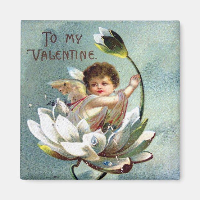 Aimant Carte postale vintage Valentine (Devant)