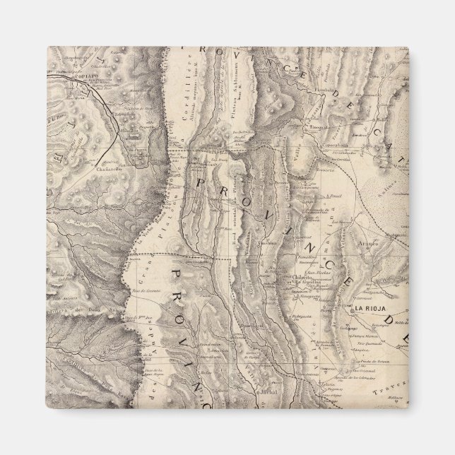 Aimant Carte, provinces de La Rioja San Juan (Devant)