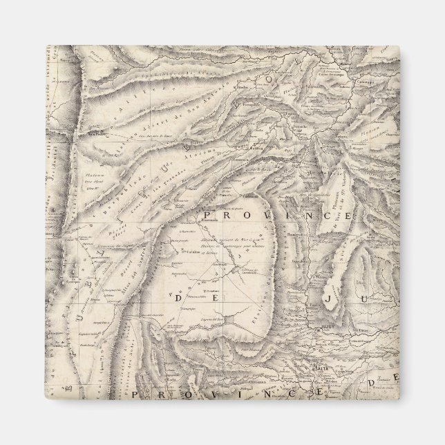 Aimant Carte, provinces de Salta à Jujuy (Devant)