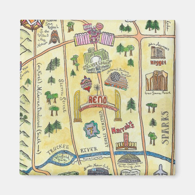 Aimant Carte Reno (Devant)