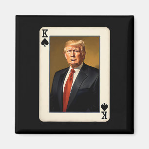 Aimant Carte Roi Trump - Présidentiel Donald Trump Unique