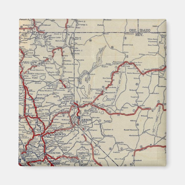 Aimant Carte routière junior Rand McNally Californie et N (Devant)