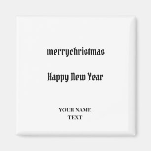 Aimant carte simple minimale ajoutez votre texte nouvel a