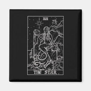 Aimant Carte Star Tarot Halloween Mermaid Gothic Witch