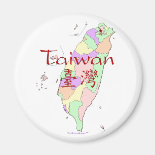 Aimant Carte Taiwan