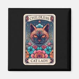 Aimant Carte Tarot Lady pour chats sans enfant 2